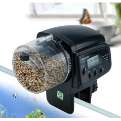 Hranitor automat pentru pesti de acvariu, afisaj LCD, plastic, 10.6x10.3x5.9 cm, Gonga®