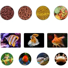 Hranitor automat pentru pesti de acvariu, afisaj LCD, plastic, 10.6x10.3x5.9 cm, Gonga®