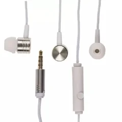 Casti In Ear cu microfon, 1.2 m, Gonga® - Alb