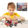 Set de constructie, masina de pompieri, elemente metalice cu surub, 292 bucati, Gonga®