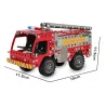 Set de constructie, masina de pompieri, elemente metalice cu surub, 292 bucati, Gonga®