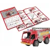 Set de constructie, masina de pompieri, elemente metalice cu surub, 292 bucati, Gonga®