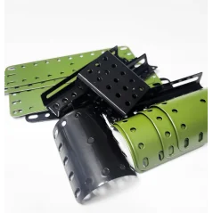 Set de constructie, Locomotiva, elemente metalice cu surub, 340 bucati, Gonga®