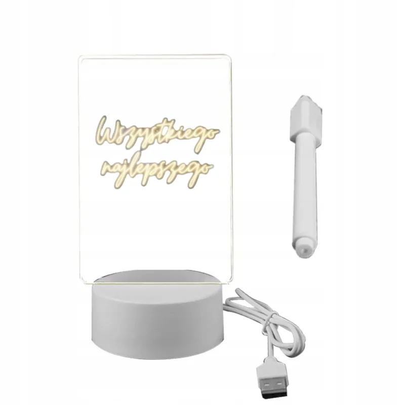 Lampa de veghe, 3 moduri de iluminare, cu panou transparent pentru tabla de scris si pix, Gonga®