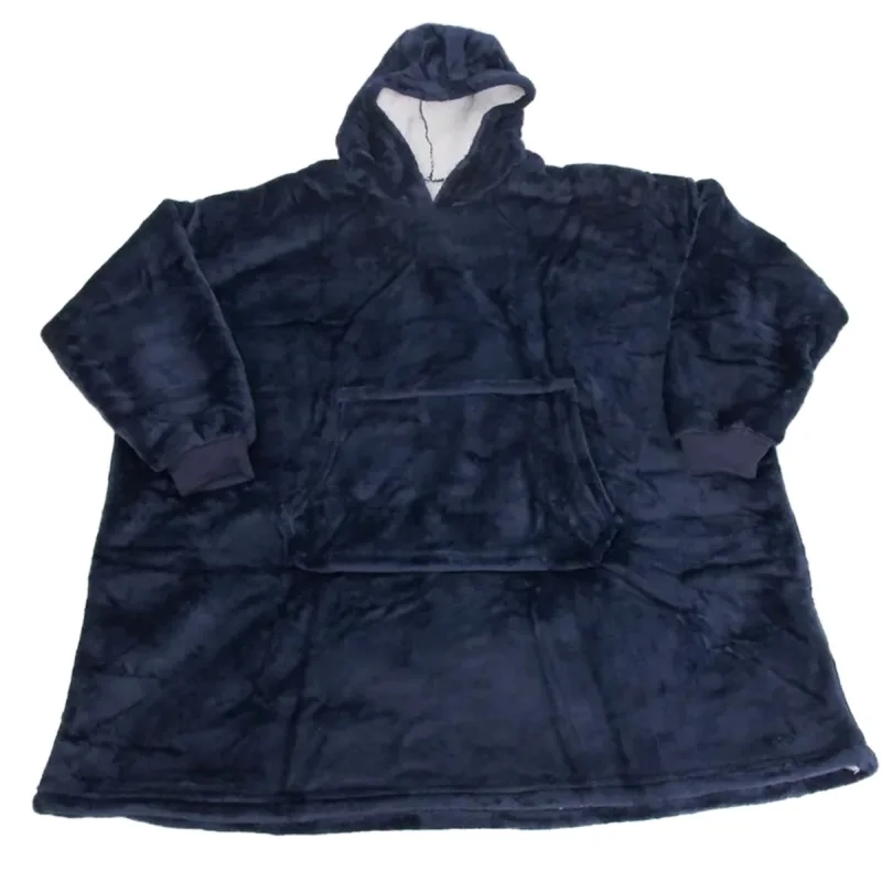 Patura tip hanorac, cu maneci, gluga si buzunar, captusita cu blana, Gonga®