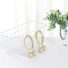 Set 2 cordoane pentru prindere perdele si draperii, format din 2 magneti decorativi, tip snur, Gonga®