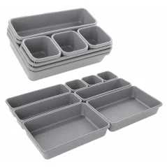 Organizator sertar compus din 8 piese diferite marimi pentru depozitarea articolelor, Gonga®