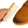 Perie pentru curatarea pantofilor de piele intoarsa si nubuck, maner din lemn, material cauciuc,12.5x4.2x3 cm, Gonga®