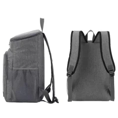 Geanta termoizolanta tip rucsac pentru picnic sau camping, 18L, impermeabil, gri, dimensiuni 42 x 29 x 19 cm, Gonga®