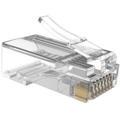 Set 100 de conectori RJ-45 8P8C 8 pini compatibilitate cabluri UTP FTP STP, Gonga®