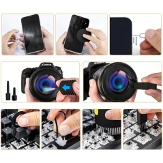 Kit perii si instrumente multifunctionale de curatare tastaturi, telefoane, aparatura electronica 20 in 1, Gonga®
