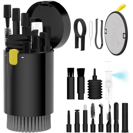 Kit perii si instrumente multifunctionale de curatare tastaturi, telefoane, aparatura electronica 20 in 1, Gonga®