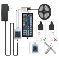 Bandă LED RGB5050 de 10m cu telecomanda, aplicație și control prin smartphone, Gonga®