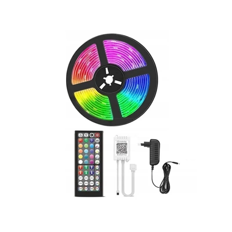 Bandă LED RGB5050 de 10m cu telecomanda, aplicație și control prin smartphone, Gonga®