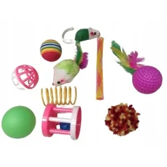 Set 21 Jucarii pentru Pisici, Tunel, mingii, soareci, undita, Gonga®