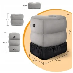 Perna gonflabila multifunctionala, inaltime variabila, pompa inclusa, inaltime maxima 45 cm, Gonga®