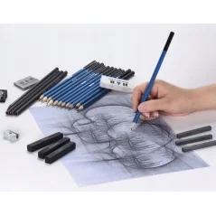 Set creioane pentru schite si desen H&B, 26 in 1, Gonga®