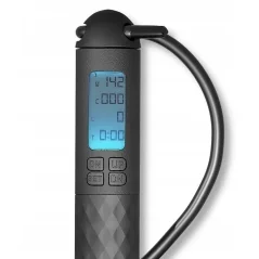 Coarda pentru sarituri digitala fara fir, lungime ajustabila, Baterie 800 mAh, reincarcare USB, Gonga®