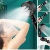Set 3 elemente pentru dus, para de dus moderna + furtun flexibil + suport pentru perete, Gonga®