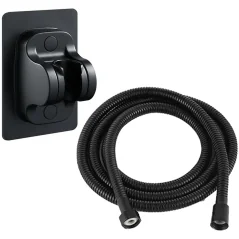 Set 3 elemente pentru dus, para de dus moderna + furtun flexibil + suport pentru perete, Gonga®