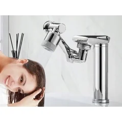 Extensie robinet rotativa, adaptor baterie, universal, rotatie de 1080 °, functie de economisire a apei, Gonga®