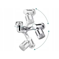 Extensie robinet rotativa, adaptor baterie, universal, rotatie de 1080 °, functie de economisire a apei, Gonga®