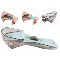 Set 2 linguri de masurare pentru bucatarie, reglabile, cu gradatie, plastic, Gonga®