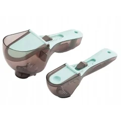 Set 2 linguri de masurare pentru bucatarie, reglabile, cu gradatie, plastic, Gonga®
