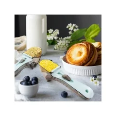 Set 2 linguri de masurare pentru bucatarie, reglabile, cu gradatie, plastic, Gonga®