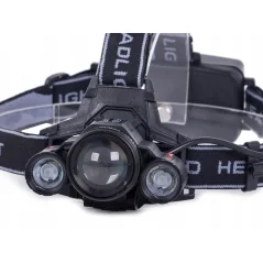 Lanterna pentru cap, 3 leduri, 3800 lumeni, acumulatori, Gonga®