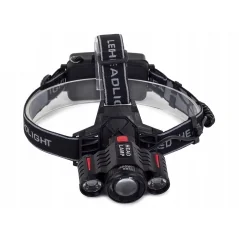 Lanterna pentru cap, 3 leduri, 3800 lumeni, acumulatori, Gonga®