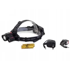 Lanterna pentru cap, 3 leduri, 3800 lumeni, acumulatori, Gonga®