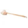 Perie pentru masaj corporal cu maner detasabil, lemn, 45x6.5 cm, Gonga®