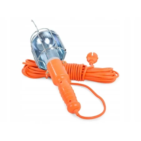 Lampa portabila, E27, 60W, lungime cablu 8 m, IP20, carcasa ABS si aluminiu, Gonga®