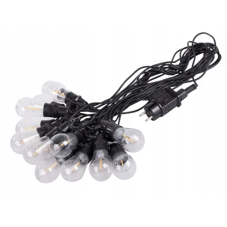 Ghirlanda luminoasa, 15 becuri, lungime totala 15 m, clasa impermeabilitate IP44, lungime intre becuri 1m, Gonga®