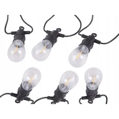 Ghirlanda luminoasa, 15 becuri, lungime totala 15 m, clasa impermeabilitate IP44, lungime intre becuri 1m, Gonga®