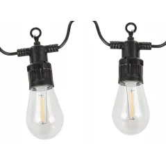 Ghirlanda luminoasa, 15 becuri, lungime totala 15 m, clasa impermeabilitate IP44, lungime intre becuri 1m, Gonga®