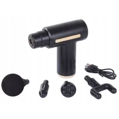 Aparat de vibromasaj intens, 4 capete interschimbabile, diferite, 30 W, 6 nivele de intensitate, Gonga®