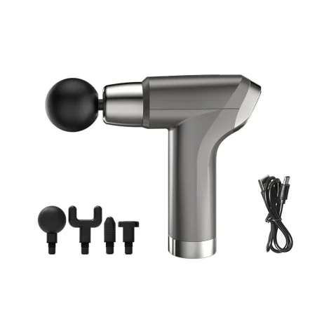 Aparat de vibromasaj intens, 4 capete interschimbabile, diferite, 30 W, 6 nivele de intensitate, baterie 1200mAh, Gonga®