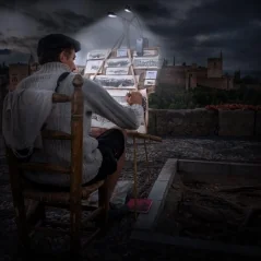 Lampa dubla led cu baterii pentru birou sau citit, clema prindere, Gonga®