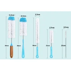 Set 7 perii de curatare pentru sticle, utile in bucătărie, Gonga®