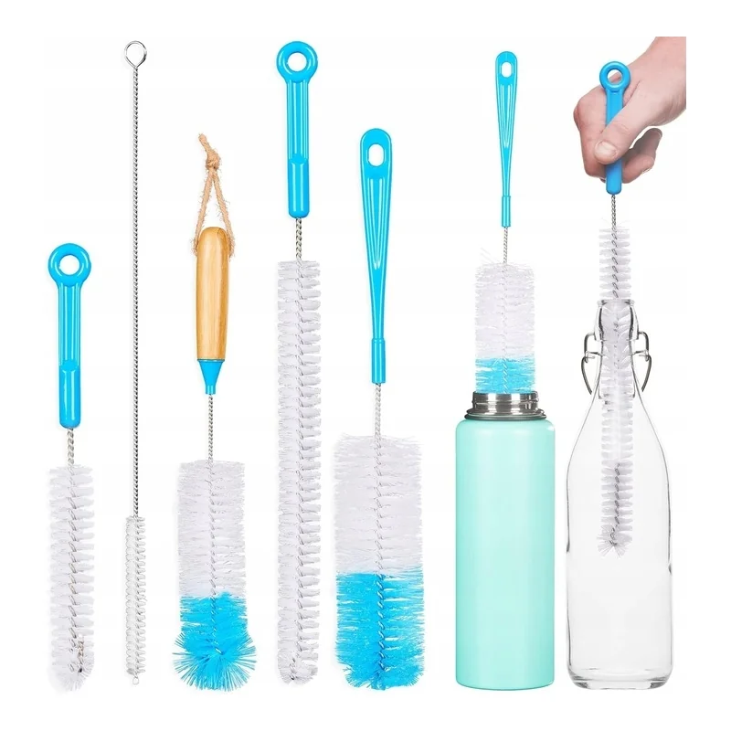 Set 7 perii de curatare pentru sticle, utile in bucătărie, Gonga®