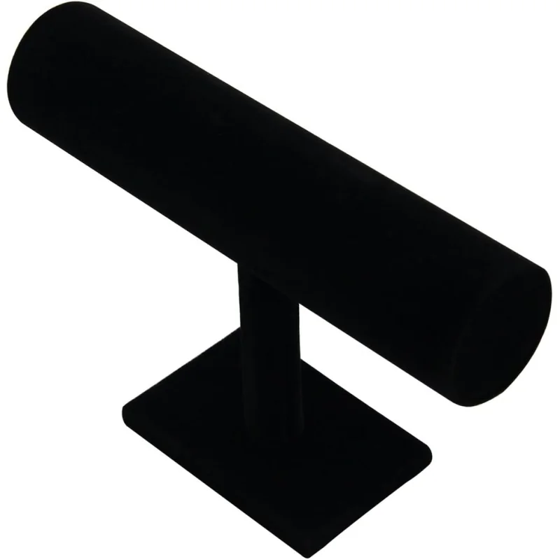 Suport cilindric pentru brățări, expunere elegantă din catifea, înălțime 15 cm, Gonga®