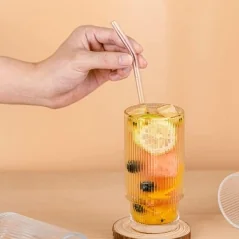 Set 4 pahare design deosebit, pentru cafea latte și long drinkuri, 270 ml, Gonga®