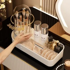 Organizator elegant pentru pensule și produse cosmetice cu suport rotativ, 33,5 x 28 x 14 cm, Gonga®