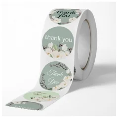 Set 500 etichete autocolante tip rola, mesaj "Thank You", Gonga®