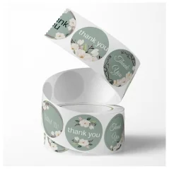 Set 500 etichete autocolante tip rola, mesaj "Thank You", Gonga®