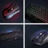 Kit tastatura ergonomica gaming si mouse 3200dpi, 7 culori RGB, Gonga®
