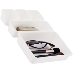 Organizator sertar compus din 8 piese diferite marimi pentru depozitarea articolelor, Gonga®