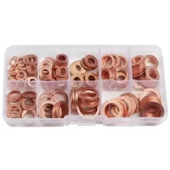 Set 200 de saibe din cupru, diferite marimi, cutie depozitare, Gonga®